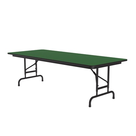 Correll CFA Adjustable HPL Folding Tables 30x96 Green CFA3096PX-39